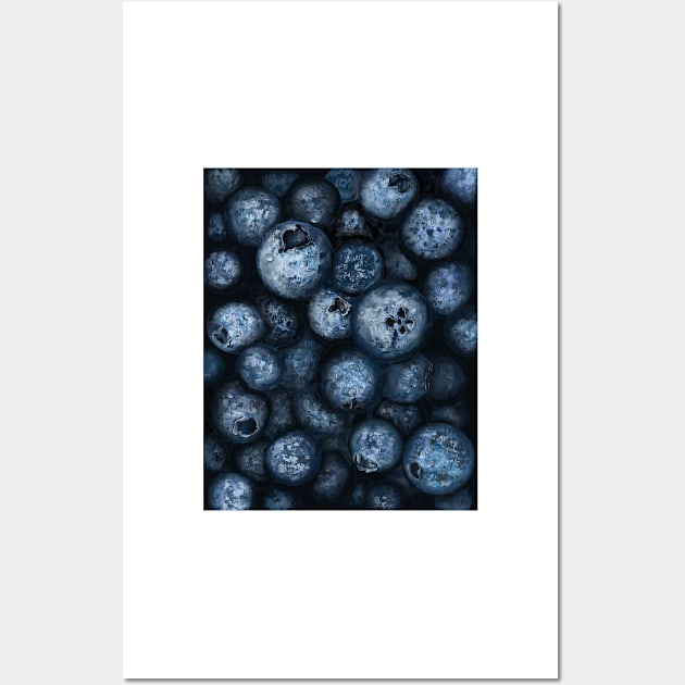 Bucket of Blueberries Wall Art by missdebi27